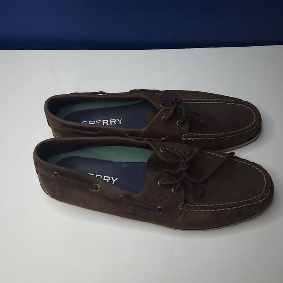 SPERRY TOP-SIDER Classic Brown Sz 11 M men A/O Boat Shoes STS22028 Mens Leeward main image 3